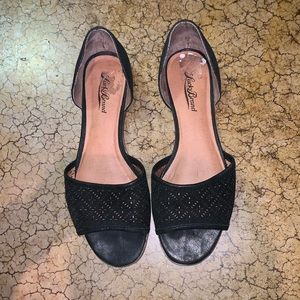 Lucky brand peep toe flats